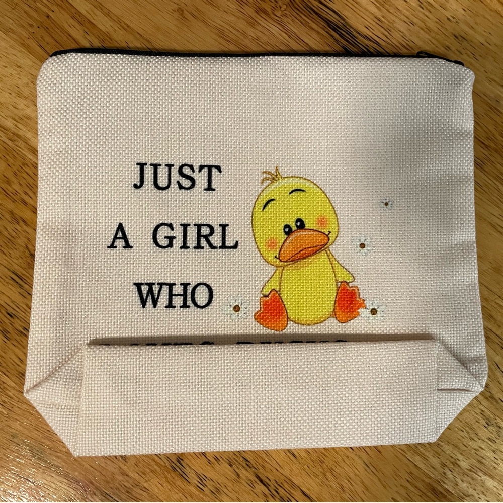 Just a Girl Who Loves Ducks Makeup Bag - Picture 2 of 4